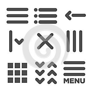 UI and UX Icons for Mobile or Web Applications