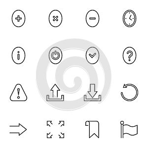 UI UX line icons set