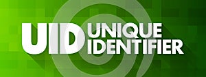 UID - Unique identifier acronym concept background