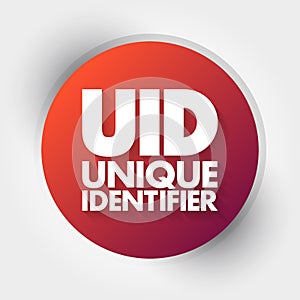 UID - Unique identifier acronym concept background