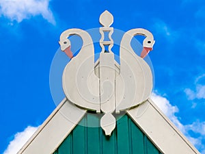 Uilenbord gable Frisian house, Netherlands