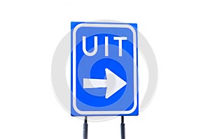 Uit, Dutch motorway traffic signs