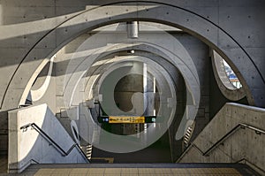 Uji railway station architecture, Japan photo