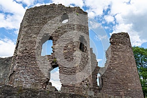 UK Abergavenny Castle and Sky View
