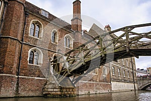 Mathematical bridge, from the river Cam