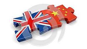 UK and China puzzle from flags