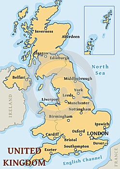 UK cities map