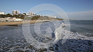 UK coast and beach Bournemouth Dorset England near to Poole