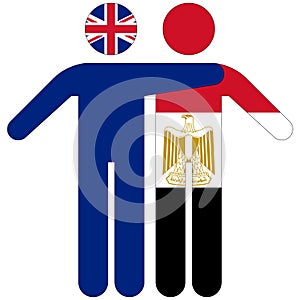 UK - Egypt : friendship concept