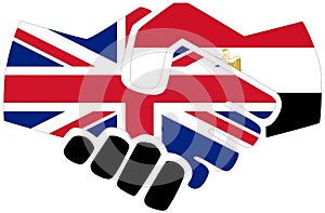 UK - Egypt handshake