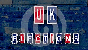 UK Elections banner on torn paper effect