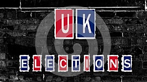 UK Elections banner on torn paper effect