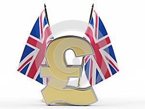 UK flag and know the pound