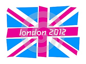 Velká británie vlajka londýn 2012 