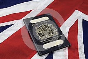 UK Flag and passport