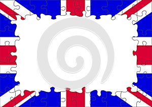 UK flag puzzle border