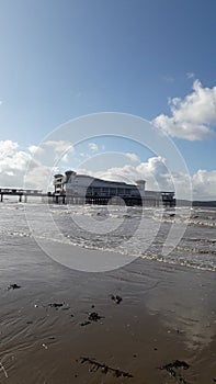 Uk grand pier weston super mare uk gallery sky beach sand waves