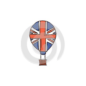 UK icon and background with flat design