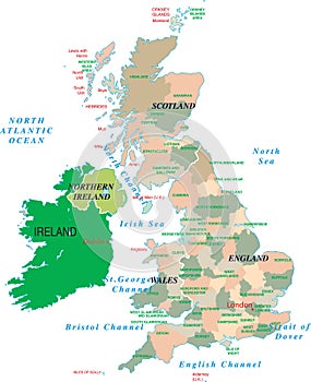 Uk map isolated.