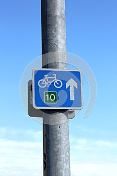 UK National Cycle Network sign