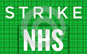 UK NHS Strike News Header Background Illustration photo