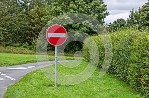 UK No Entry Road Sign