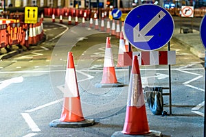 UK Road Services Roadworks Cones and Signs photo