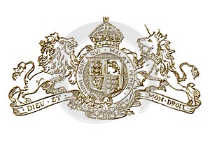 UK Royal Coat of Arms Symbol photo