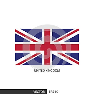 UK square flag on white background and specify is vector eps10