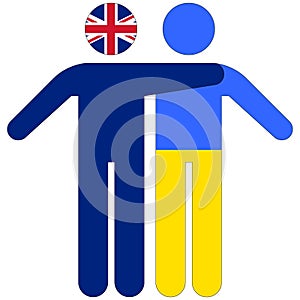 UK - Ukraine : friendship concept