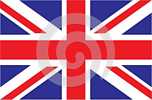 UK. Union Jack. Flag of United Kingdom. Official colors. Correct proportion. photo