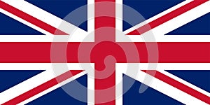 UK. Union Jack. Flag of United Kingdom. Official colors. Correct proportion. Vector