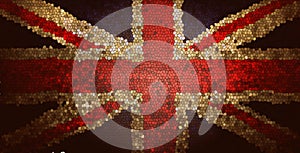UK United Kingdom Union Jack flag mosaic texture background