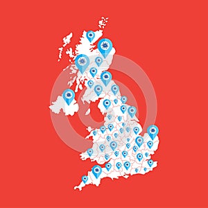 UK virus map