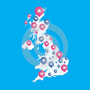 UK virus map