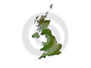 The UK On White Background