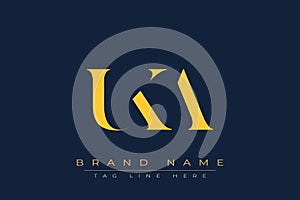 UKA abstract letter logo design