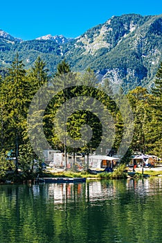 Ukanc camping site on Bohinj lake, Slovenia