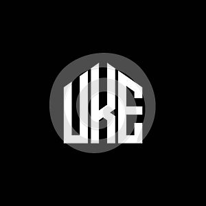 UKE letter logo design on BLACK background. UKE creative initials letter logo concept. UKE letter design.UKE letter logo design on photo