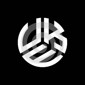 UKE letter logo design on black background. UKE creative initials letter logo concept. UKE letter design photo