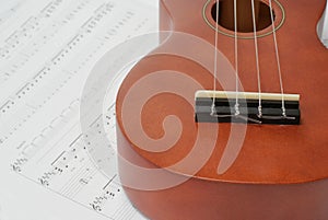 Ukulele and Sheet Music