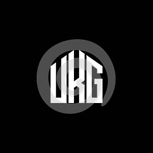 UKG letter logo design on BLACK background. UKG creative initials letter logo concept. UKG letter design