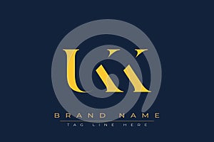 UKK abstract letter logo design