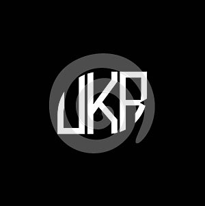 UKR letter logo design on black background. UKR creative initials letter logo concept. UKR letter design