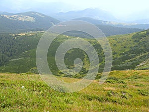 Ukraine, Carpathians, Chornohora Massif, view from the mountain Goverla