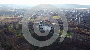 Ukraine castle in Olesko Aerial, Oleskiy zamok