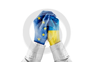 Ukraine and EU partnership concept