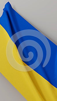 Ukraine flag 3d illustration rendering. State symbol on white background.