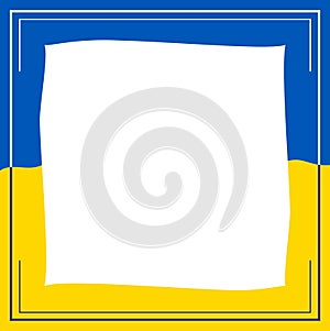 Ukraine flag background color with stripe line shape. Blue and yellow. Suitable for social media post and web internet