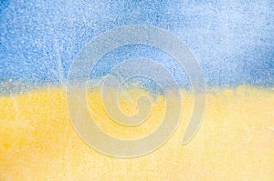 Ukraine Flag Blue and Yellow. Abstract yellow-blue background, selective focus